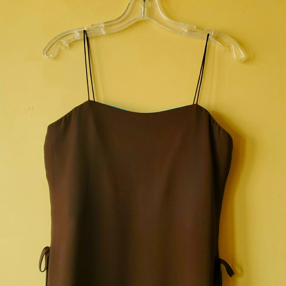 Flores & Flores Brown Sexy Top Straps Side Slit